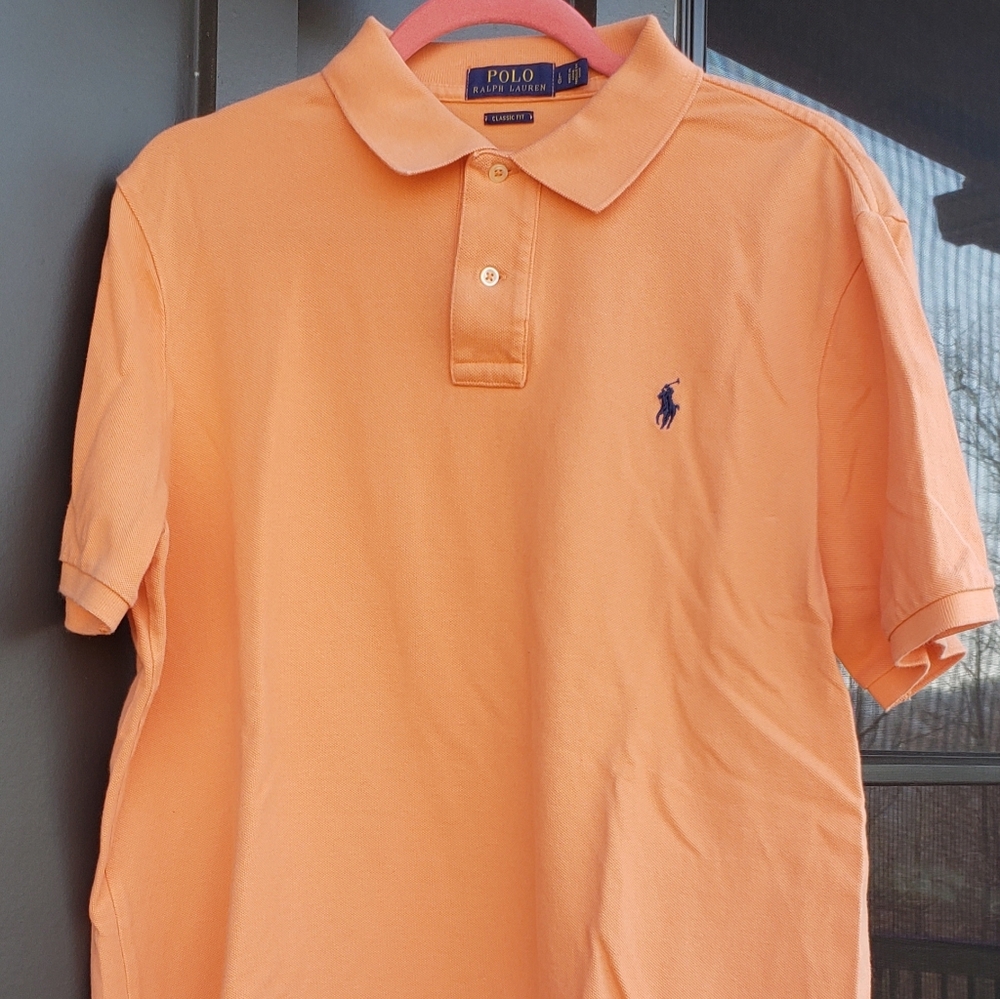 Polo by Ralph Lauren Men's Polo Shirt in Orange Size Large